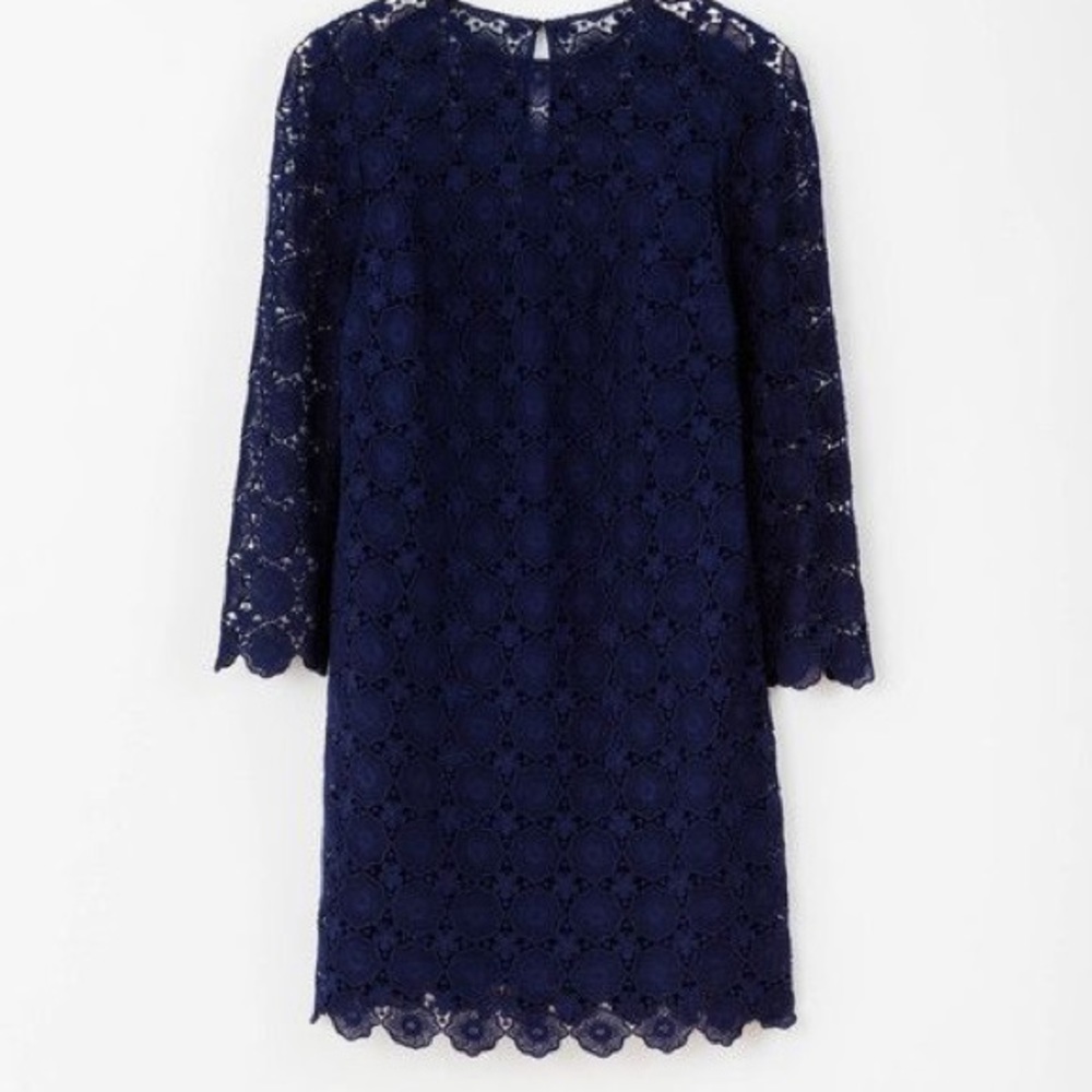 Boden floral lace dress in navy